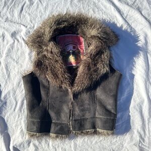 Vintage Faux Fur Trimmed Jacket